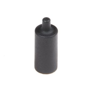 A compact, black, cylindrical AR15 Buffer Detent Spring end cap featuring a rounded top.