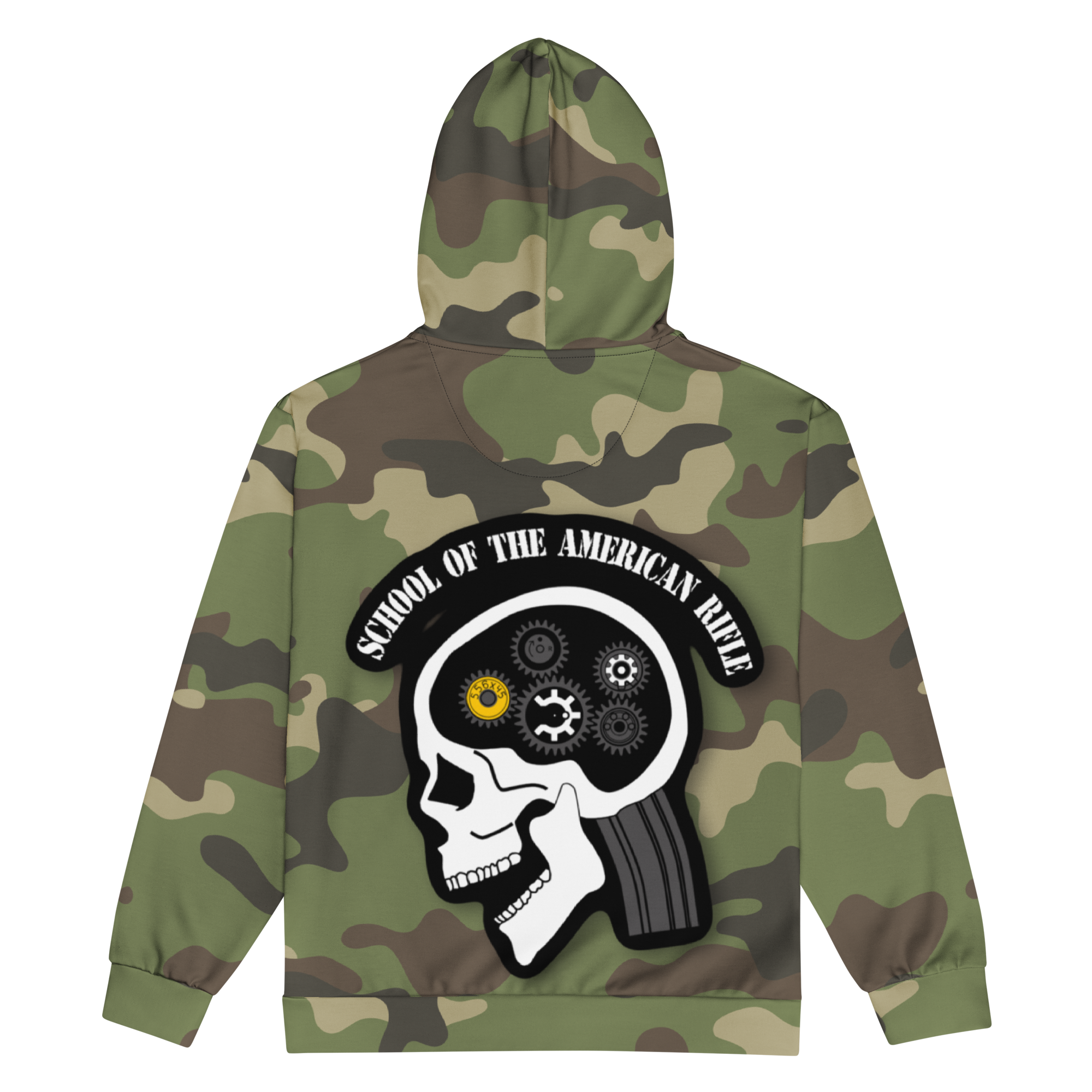 A SOTAR M81 Special Edition Zip Up Hoodie - The Lord's Plaid with a skull on it.
