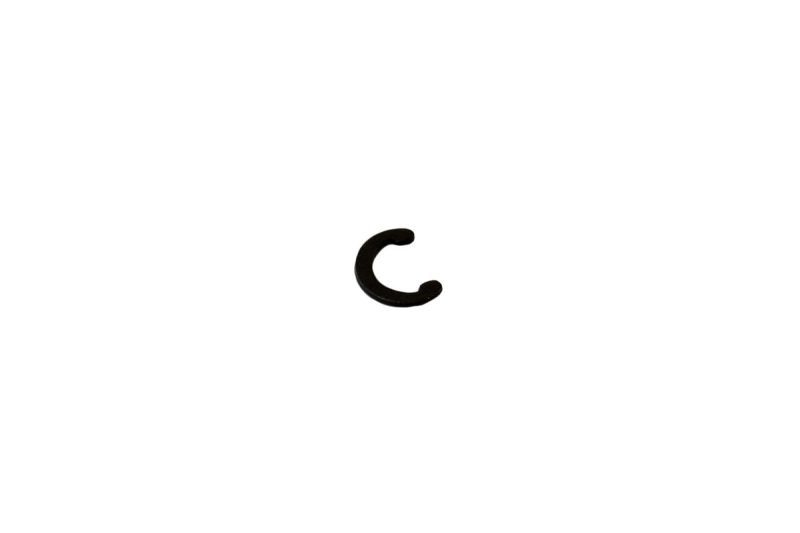 An AR15 Ejection Port Cover (Dust Cover) C Clip, small and black, is centered on a plain white background.